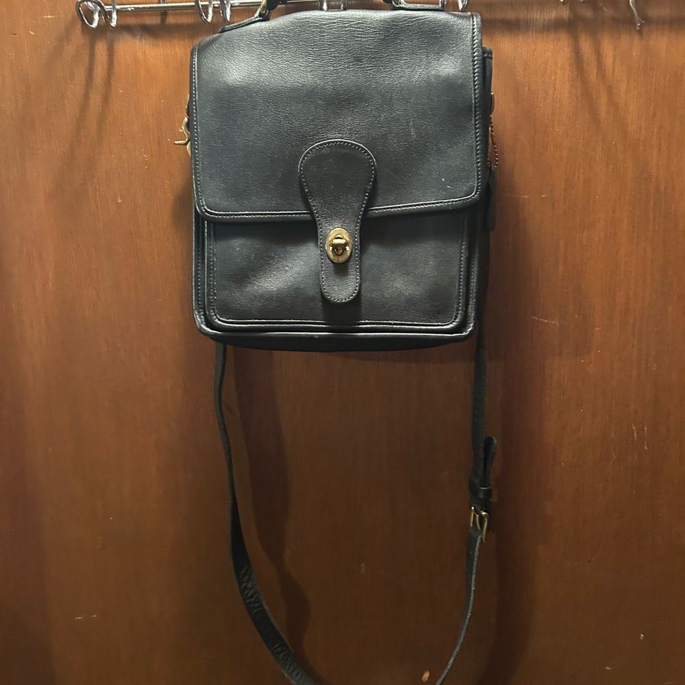 Coach Black Leather Crossbody Bag